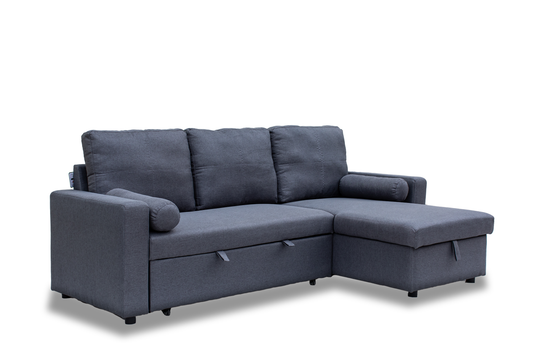 Manhattan Grey 3 Seat Corner Sofa Bed Set - Left or Right - Madefor.Living