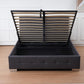 The Oslo Grey Linen Tufted Ottoman Bed