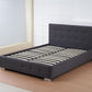 The Oslo Grey Linen Tufted Ottoman Bed