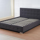 The Oslo Grey Linen Tufted Ottoman Bed