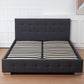 The Oslo Grey Linen Tufted Ottoman Bed