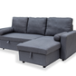 Manhattan Grey 3 Seat Corner Sofa Bed Set - Left or Right - Madefor.Living