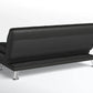 Jace Black Leather 3 Seat Sofa Bed Set