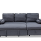 Manhattan Grey 3 Seat Corner Sofa Bed Set - Left or Right - Madefor.Living