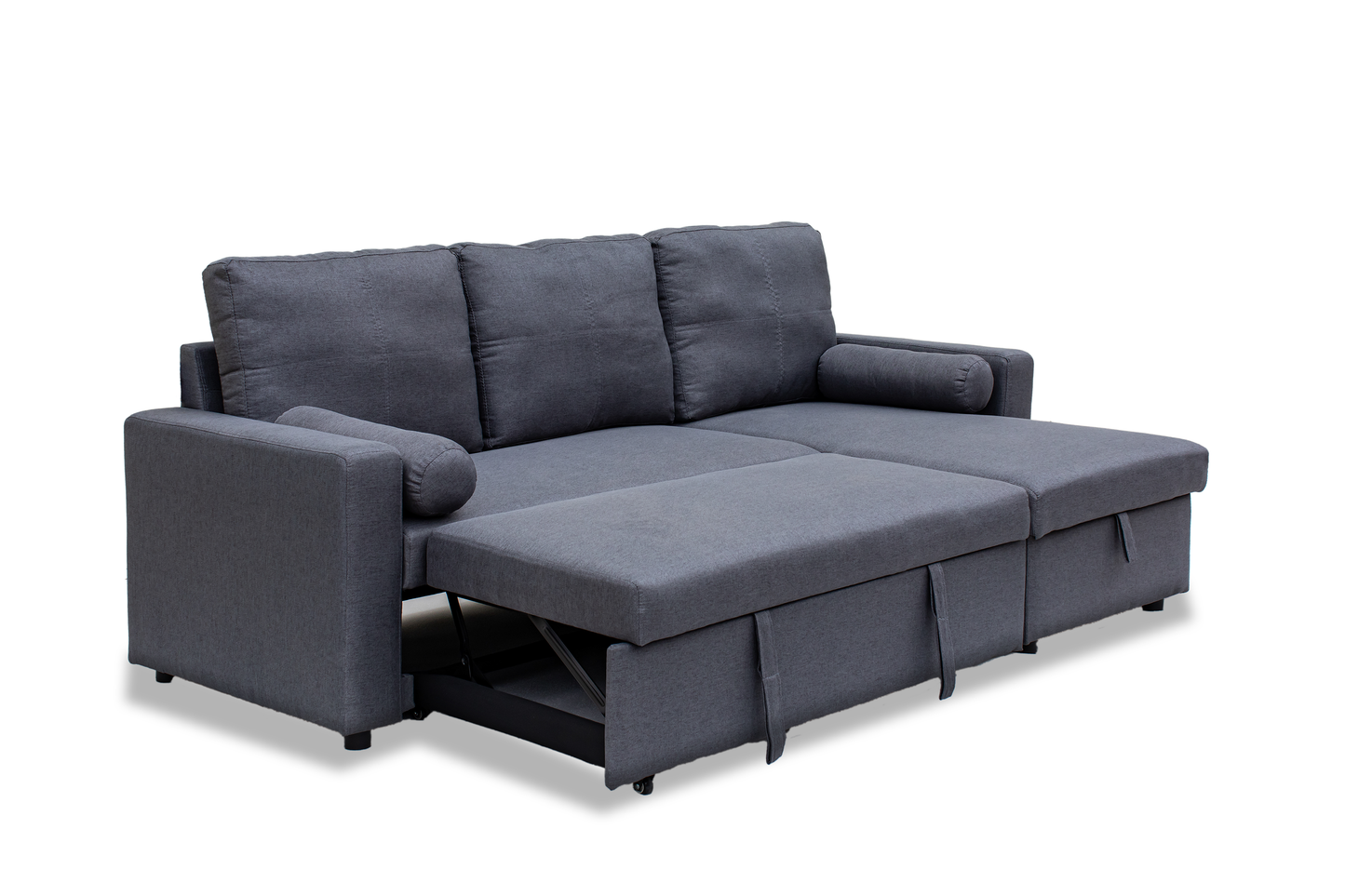 Manhattan Grey 3 Seat Corner Sofa Bed Set - Left or Right - Madefor.Living