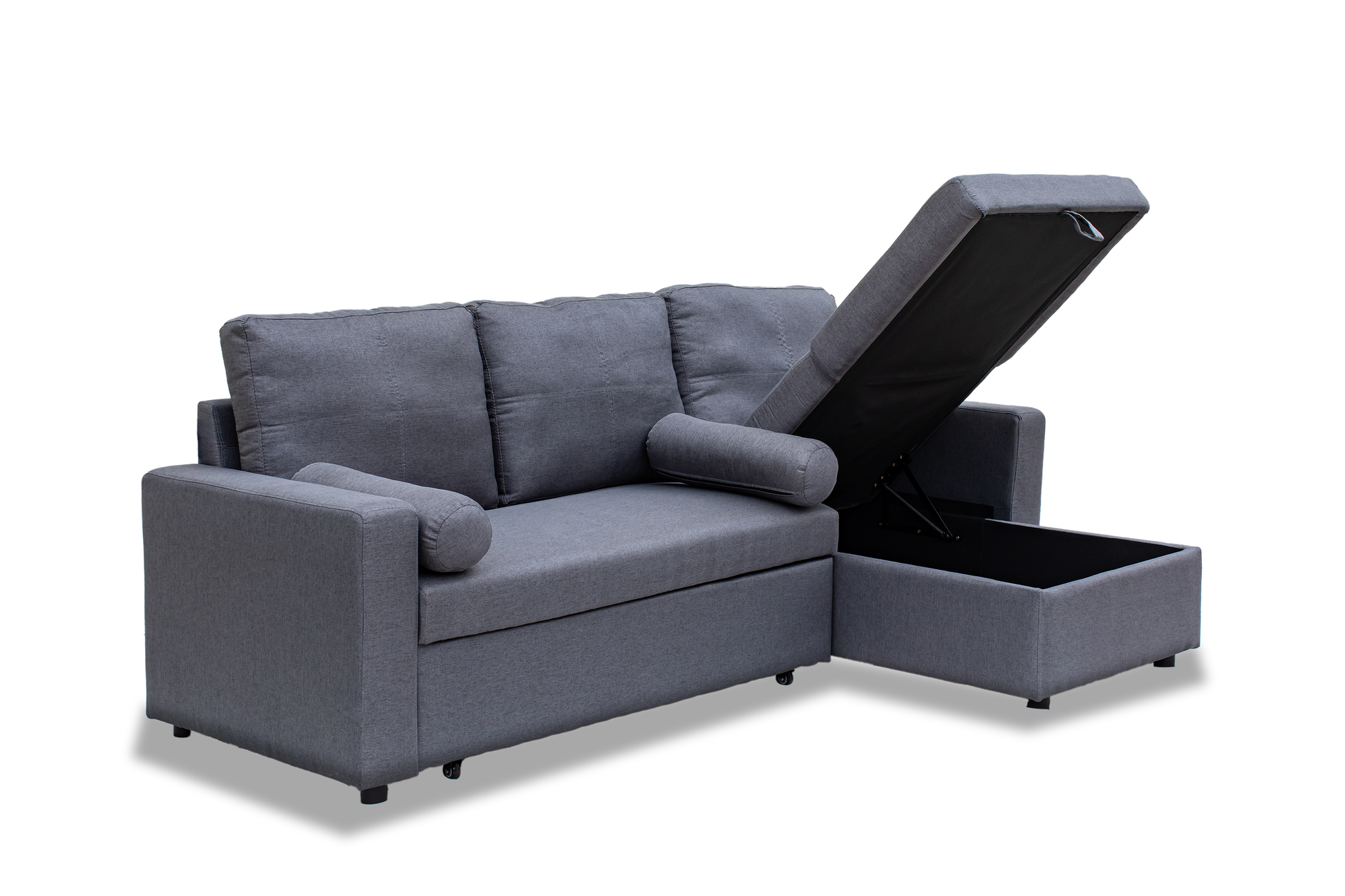 Manhattan Grey 3 Seat Corner Sofa Bed Set - Left or Right - Madefor.Living