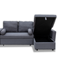 Manhattan Grey 3 Seat Corner Sofa Bed Set - Left or Right - Madefor.Living